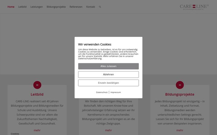 Screenshot of care-line.de