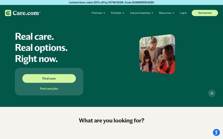 Screenshot ta' care.com
