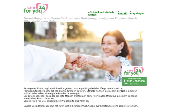 Screenshot of care24-for-you.de