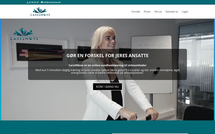 Skærmbillede af care2move.dk
