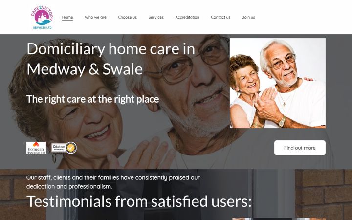Screenshot of care2victory-services.com
