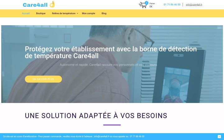 Screenshot of care4all.fr