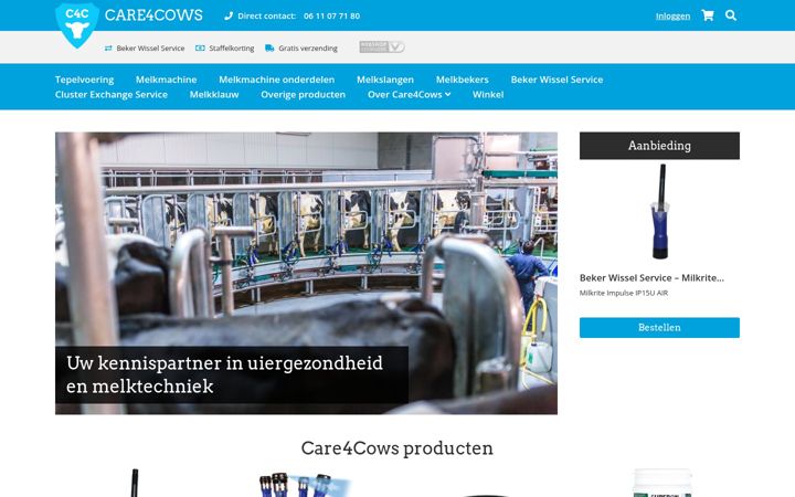 Screenshot of care4cows.nl