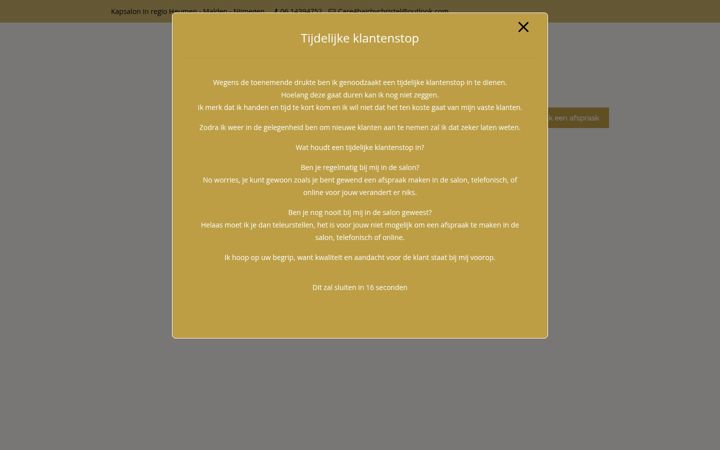 Screenshot of care4hairbychristel.nl