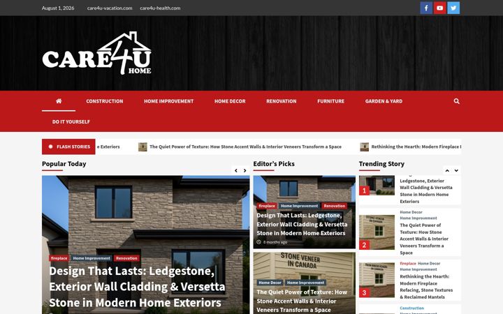Screenshot of care4u-home.com