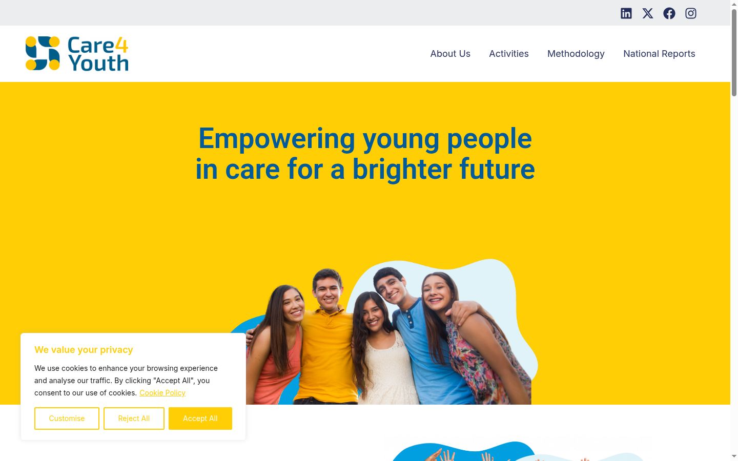 Screenshot of the consent banner shown before any interaction