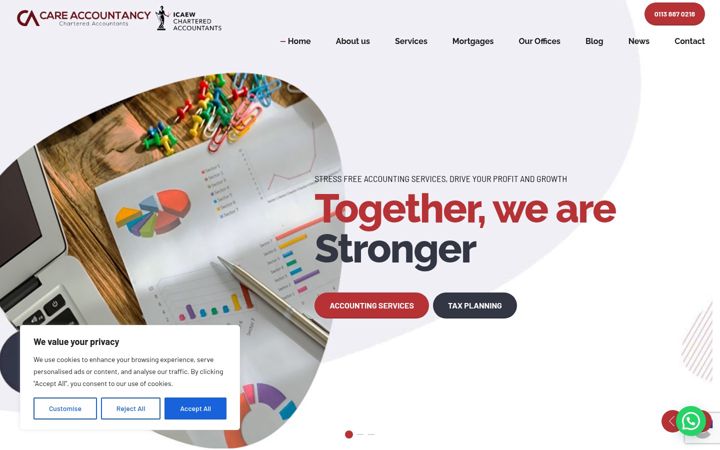 Screenshot of careaccountancy.co.uk