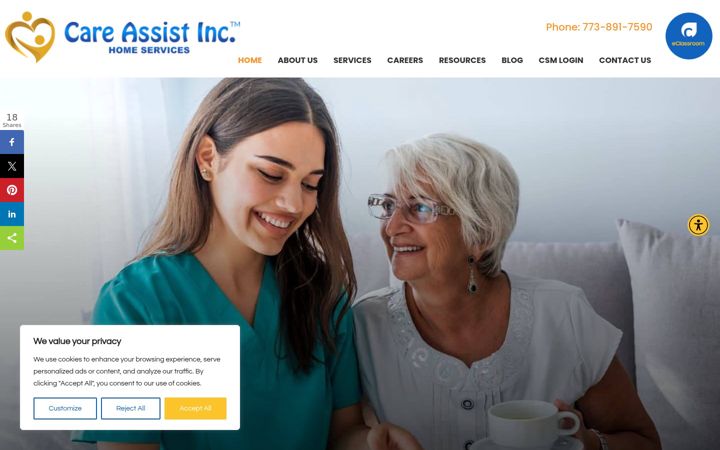 Screenshot of careassistinc.net