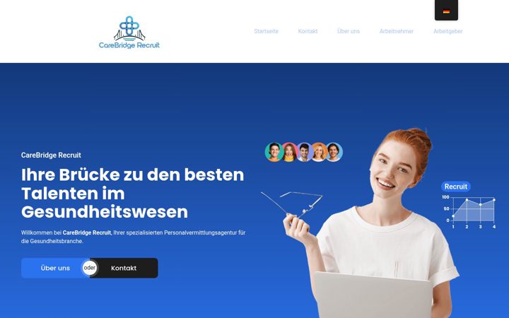 Screenshot of carebridge-recruit.de