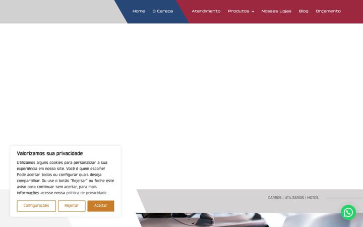 Screenshot of carecaautopecas.com.br