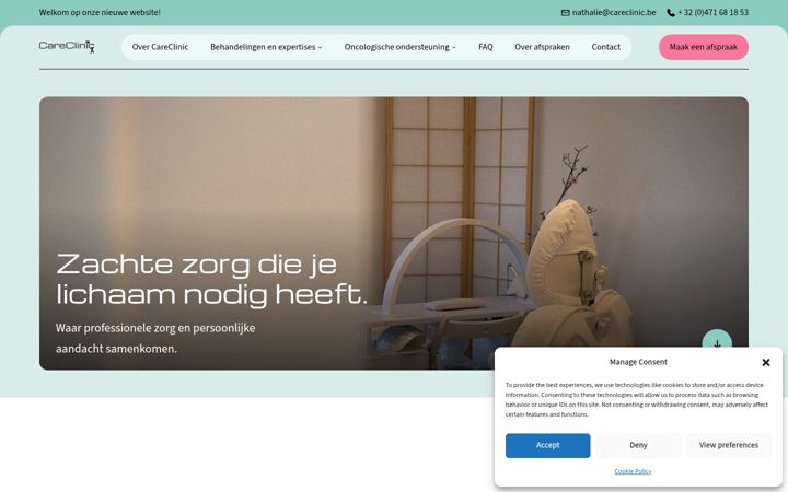 Screenshot of careclinic.be