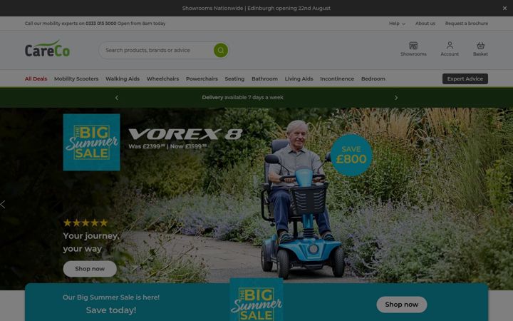 Screenshot of careco.co.uk