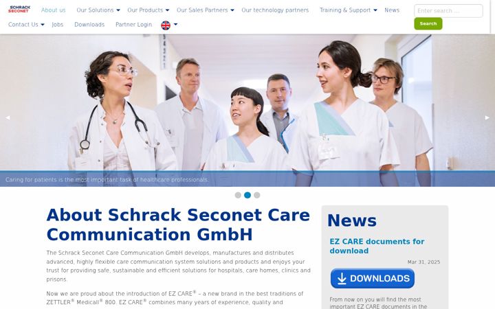 Screenshot of carecom-solutions.com