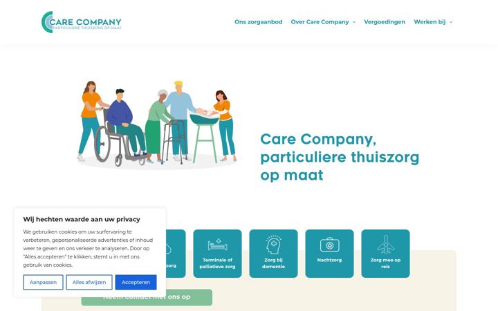 Screenshot of carecompany.nl