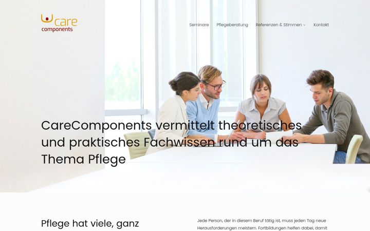 Screenshot of carecomponents.at