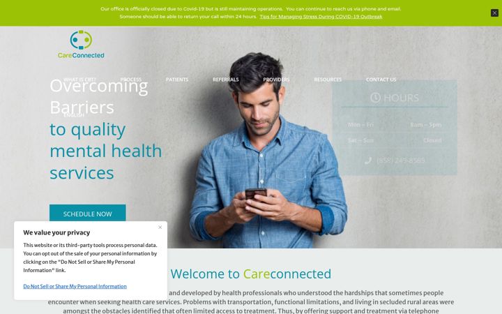 Screenshot of careconnected.net