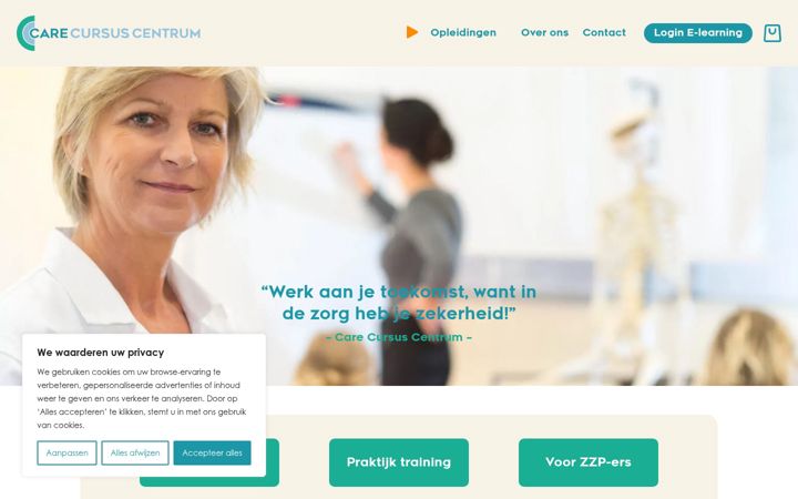 Screenshot ta' carecursuscentrum.nl