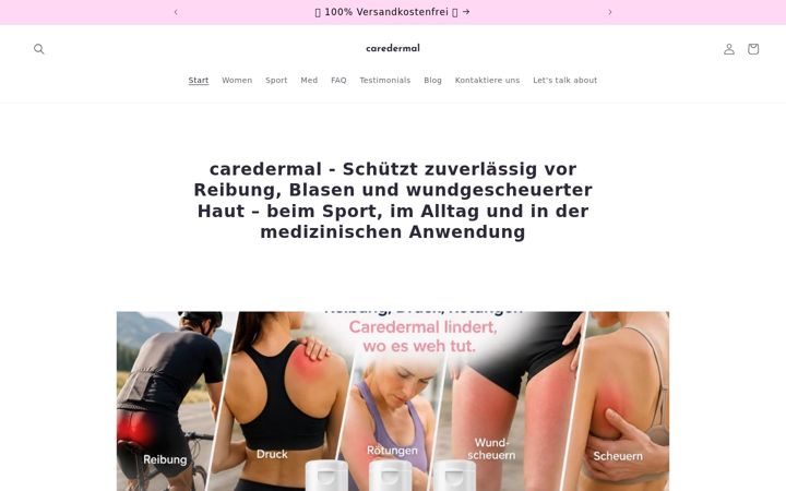 Screenshot of caredermal.de