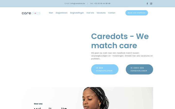Screenshot of caredots.be