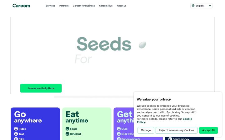 Screenshot ta' careem.com