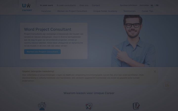 Screenshot of career.be