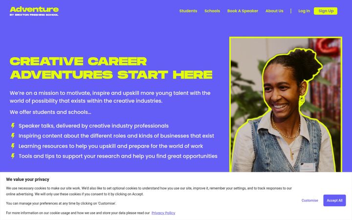 Screenshot of careeradventures.org