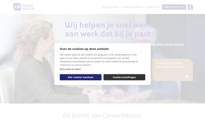 Screenshot of careeradvisor.be