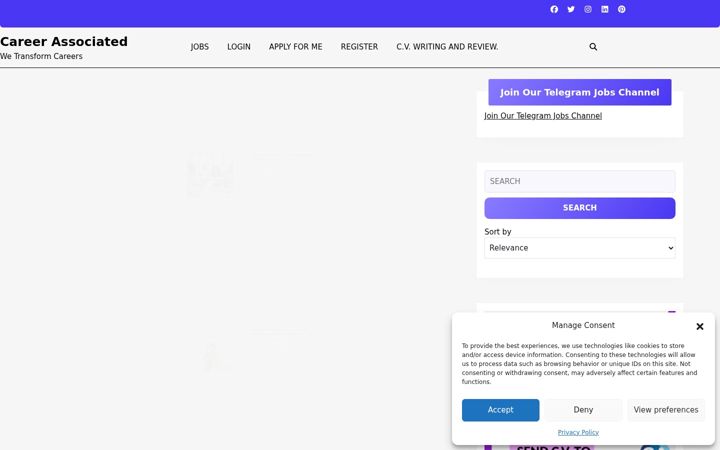 Screenshot of careerassociated.com