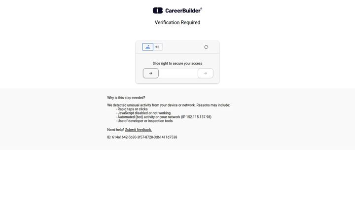 Screenshot von careerbuilder.com