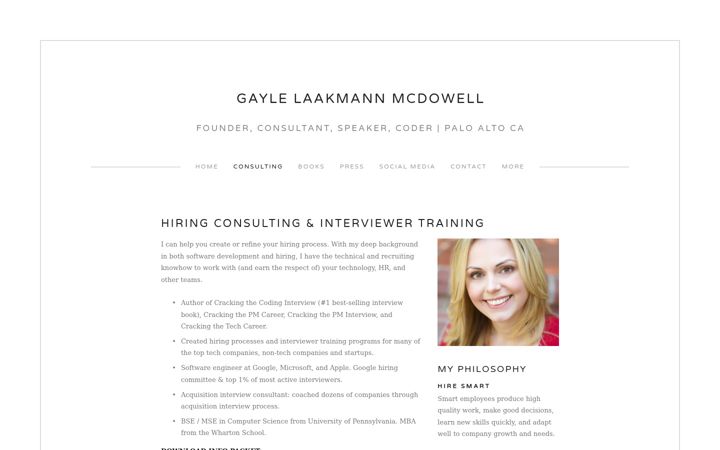 Screenshot of careercup.com