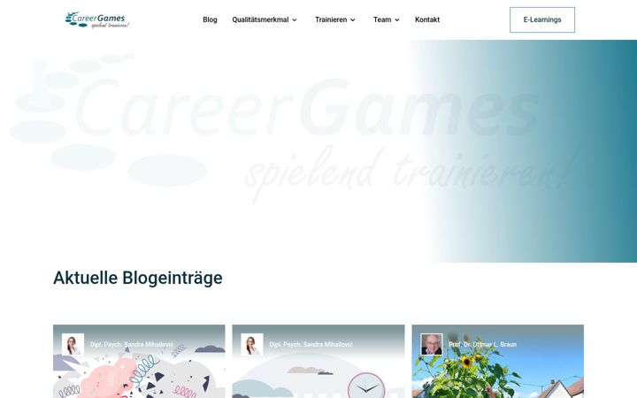 Screenshot of careergames.de