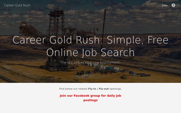 Screenshot of careergoldrush.com