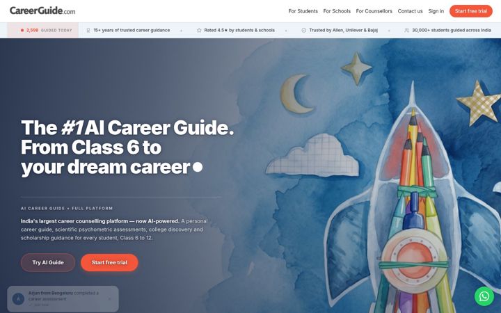 Screenshot di careerguide.com