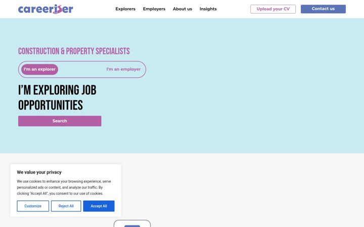 Screenshot του careeriser.ie