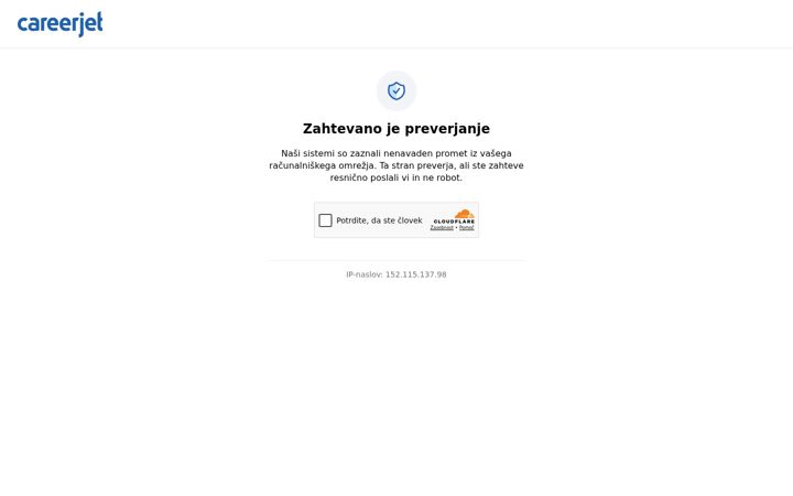 Skjámynd af careerjet.si