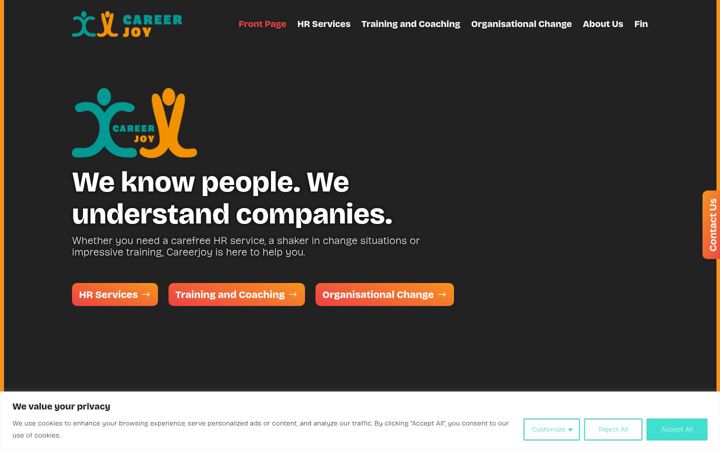 Screenshot of careerjoy.fi