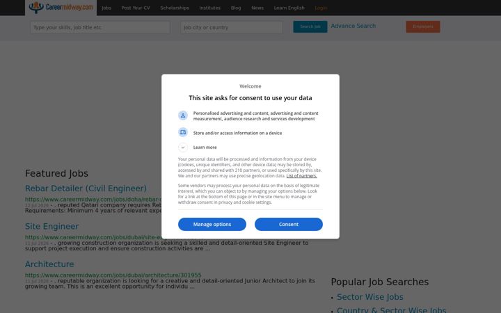 Screenshot of careermidway.com