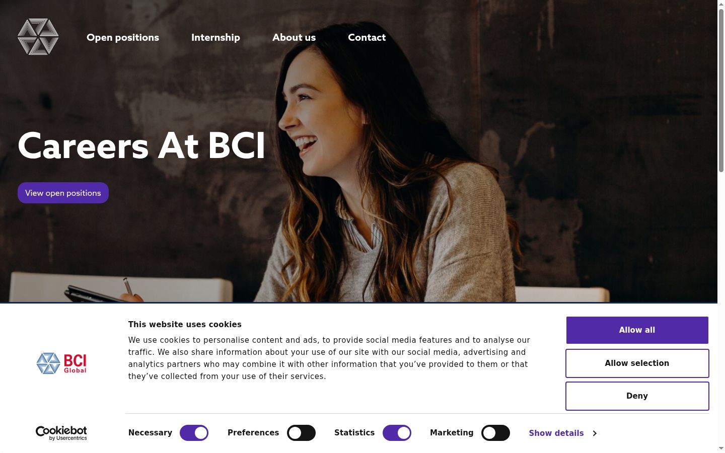 Screenshot del banner di consenso mostrato prima di qualsiasi interazione