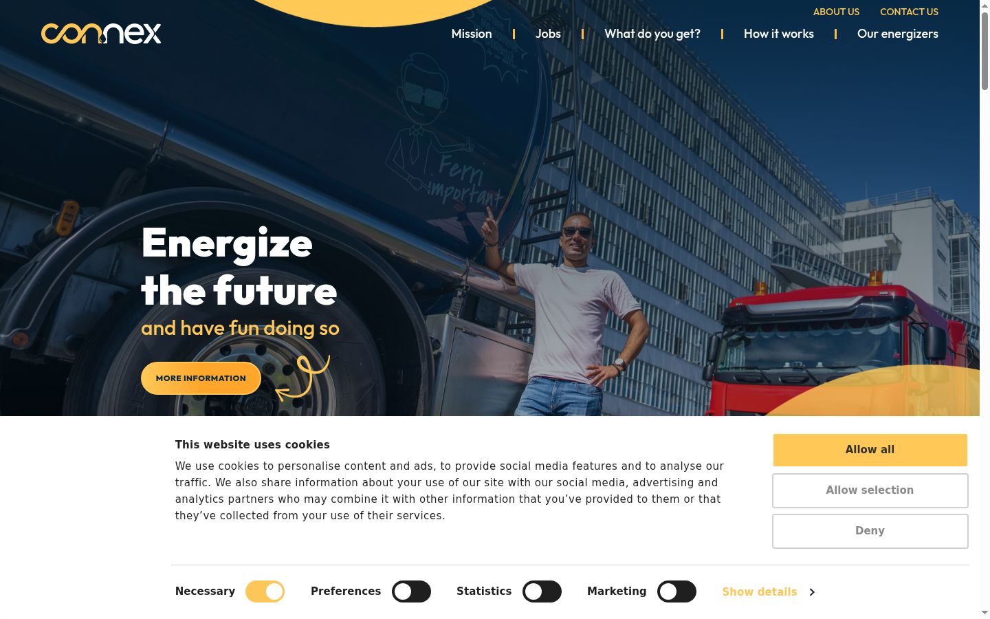 Screenshot del banner di consenso mostrato prima di qualsiasi interazione
