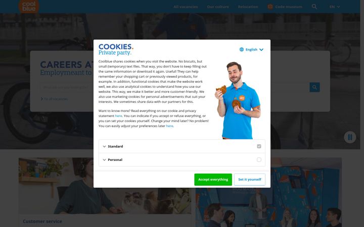 Screenshot of careersatcoolblue.com