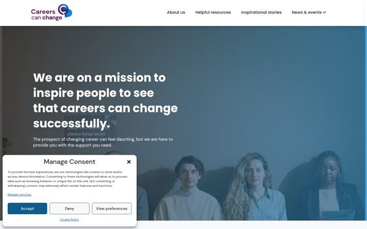 Screenshot of careerscanchange.co.uk