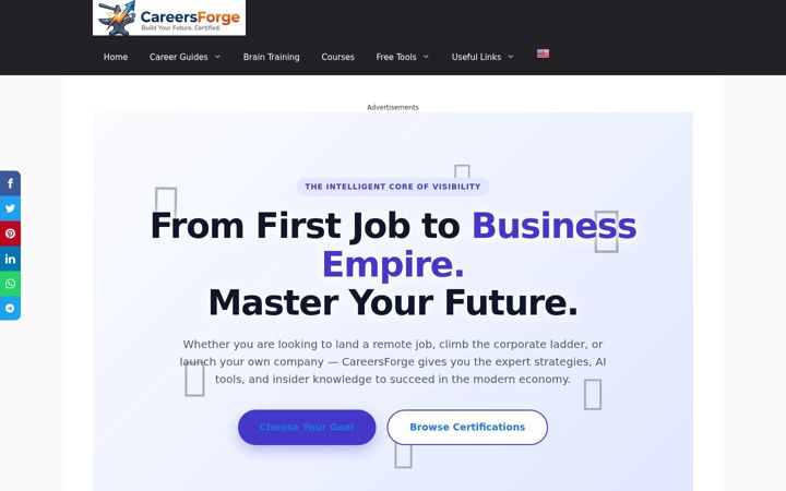 Screenshot of careersforge.com
