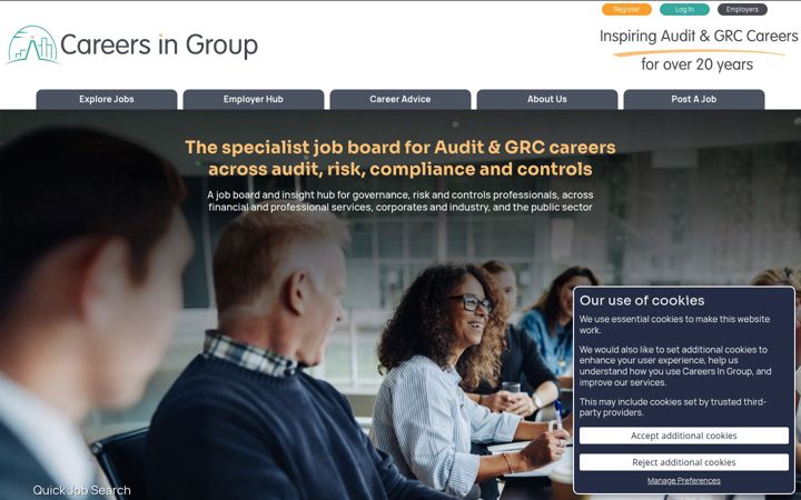 Screenshot of careersinaudit.com