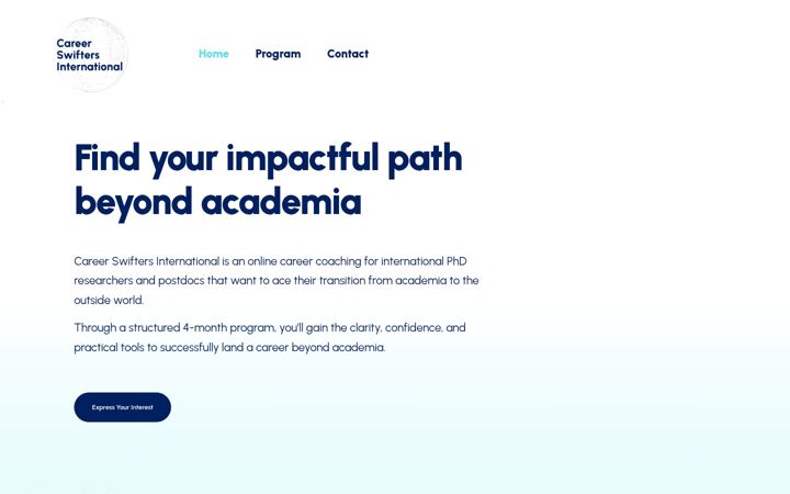 Screenshot of careerswifters.com