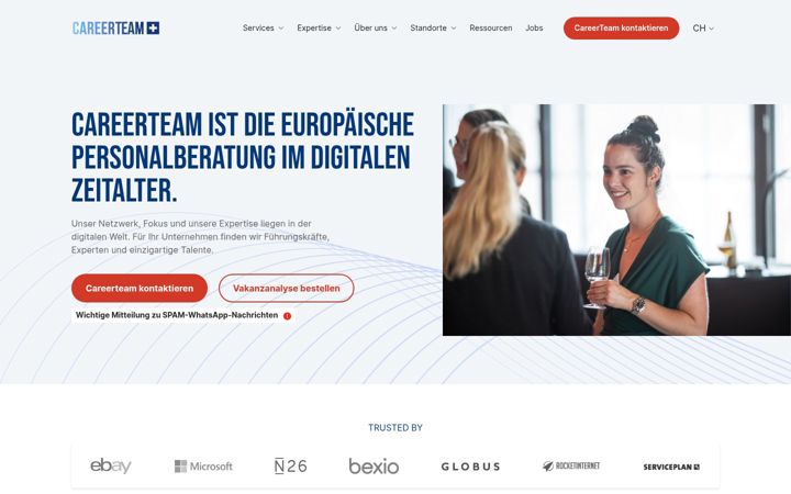 Screenshot of careerteam.ch