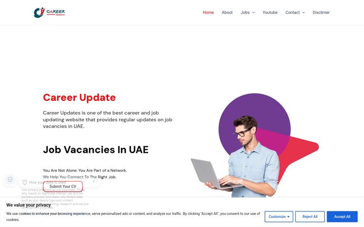 Screenshot of careerupdate.in