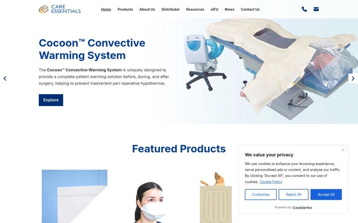 Screenshot of careessentials.com.au