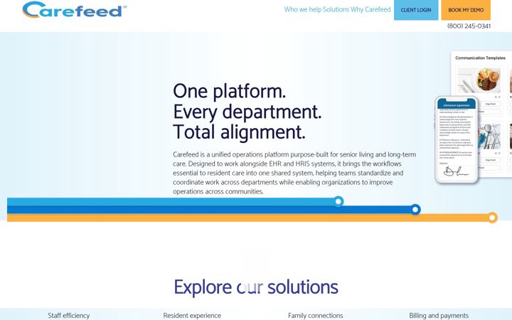 Screenshot ta' carefeed.com