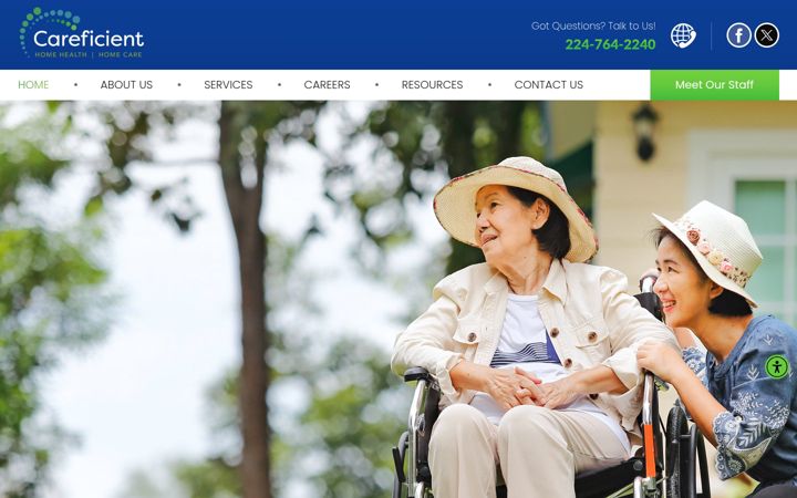 Screenshot of careficienthhc.com