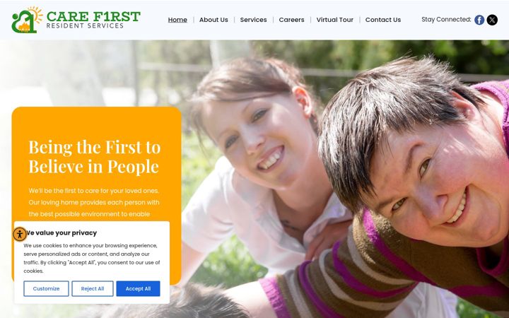 Screenshot of carefirstresidentservices.com